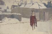 John Singer Sargent Mannikin in the Snow France oil painting artist